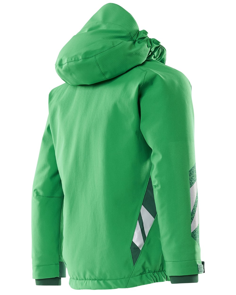 Grass Green coloured Mascot Workwear Accelerate Childrens Winter Jacket on white background 