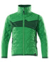 Grass Green coloured Mascot Workwear Childrens Accelerate Water Repellent Jacket on white background 