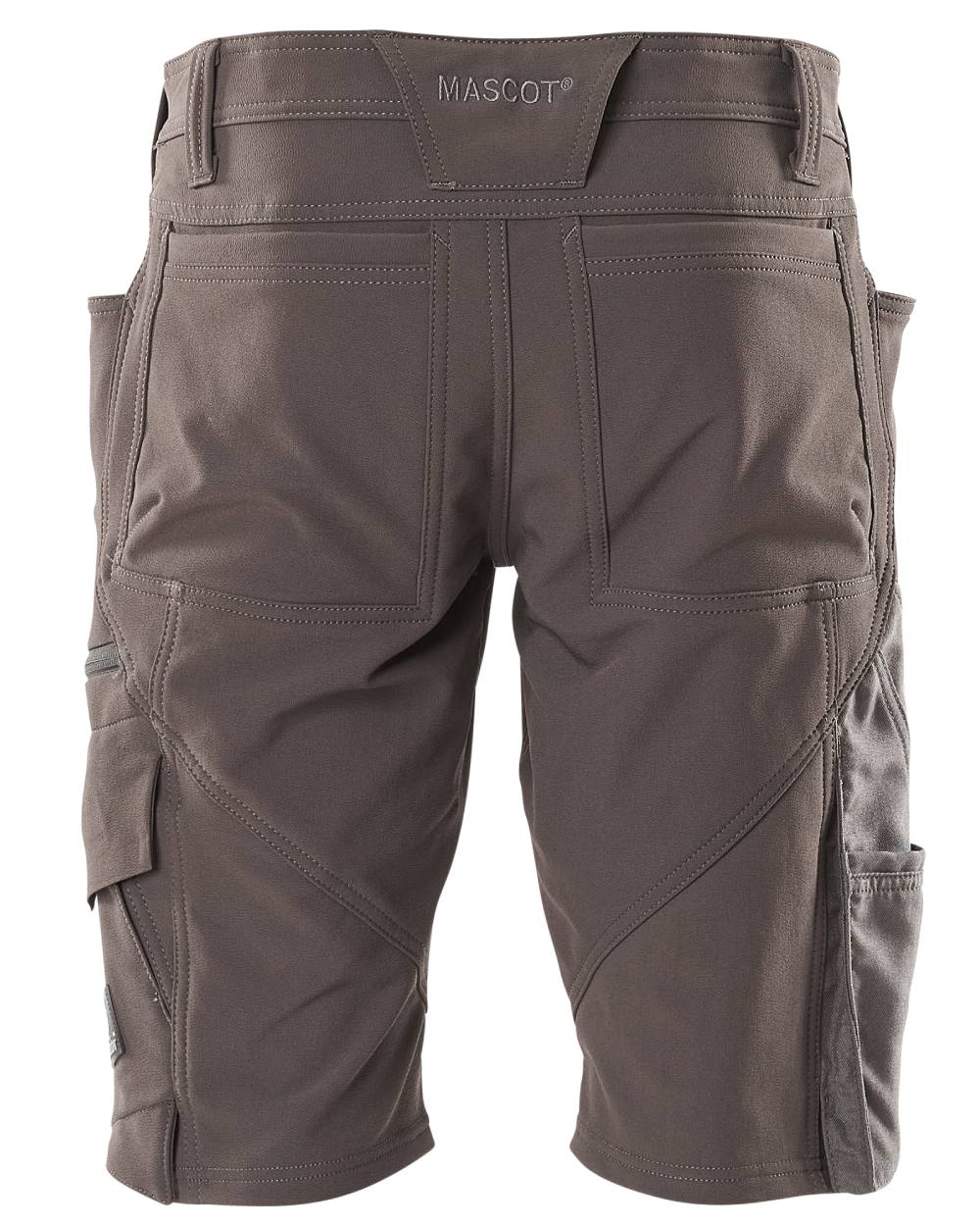 Dark Anthracite coloured Mascot Workwear Mens Accelerate Shorts on white background 