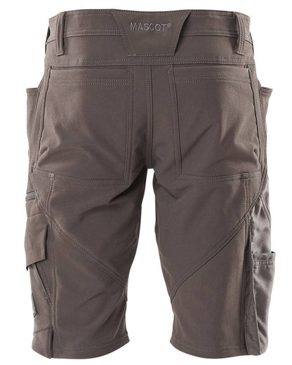 Dark Anthracite coloured Mascot Workwear Mens Accelerate Shorts on white background 