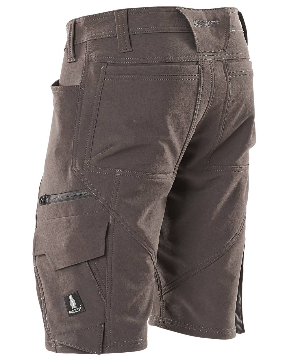 Dark Anthracite coloured Mascot Workwear Mens Accelerate Shorts on white background 