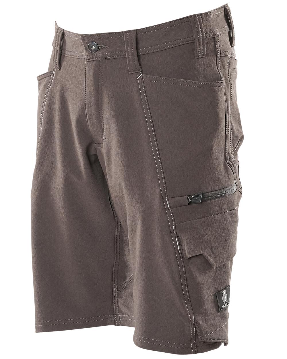 Dark Anthracite coloured Mascot Workwear Mens Accelerate Shorts on white background 