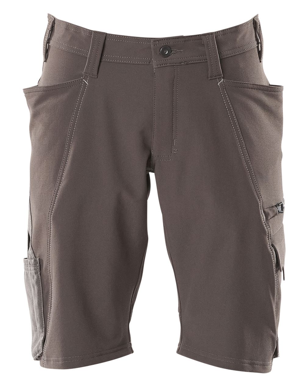 Dark Anthracite coloured Mascot Workwear Mens Accelerate Shorts on white background 