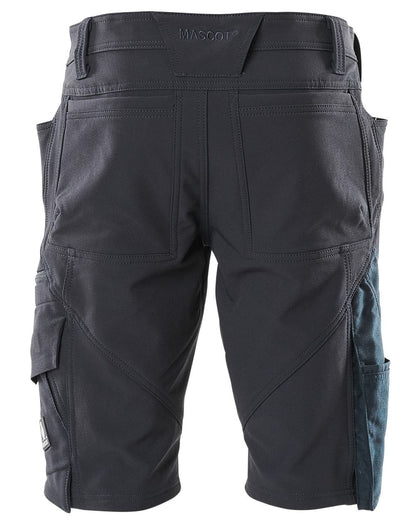 Dark Navy coloured Mascot Workwear Mens Accelerate Shorts on white background 