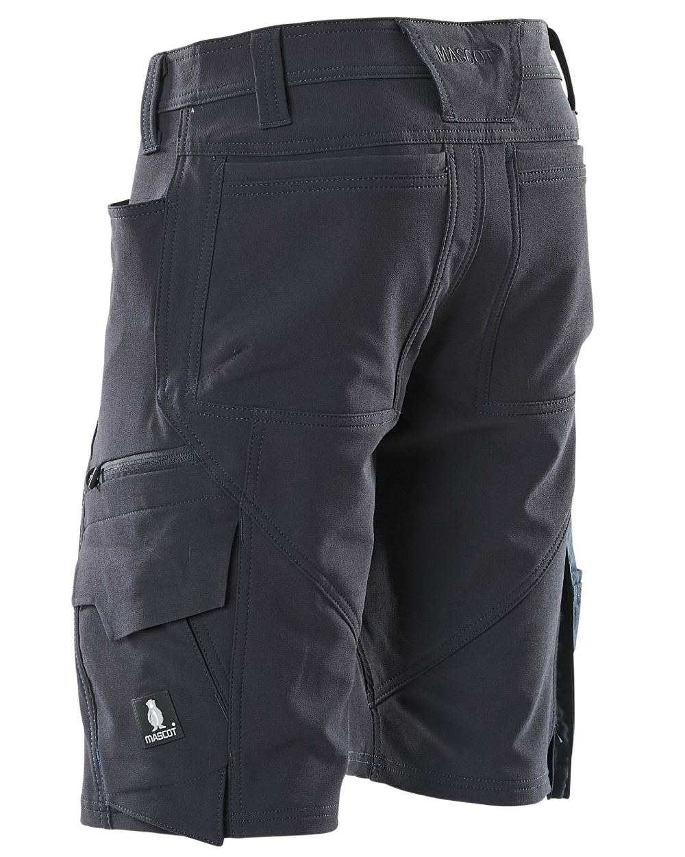 Dark Navy coloured Mascot Workwear Mens Accelerate Shorts on white background 