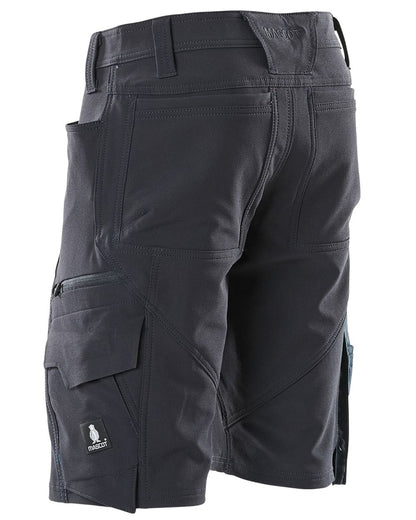 Dark Navy coloured Mascot Workwear Mens Accelerate Shorts on white background 