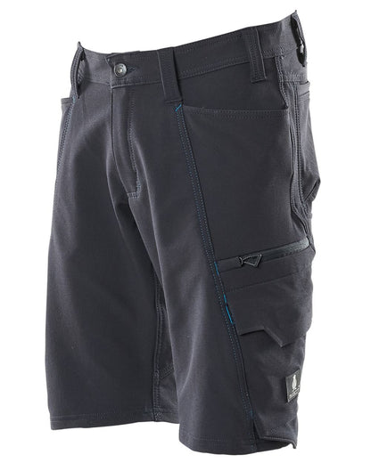 Dark Navy coloured Mascot Workwear Mens Accelerate Shorts on white background 