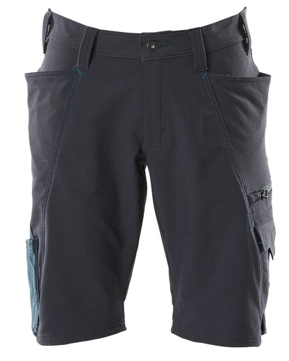 Dark Navy coloured Mascot Workwear Mens Accelerate Shorts on white background 