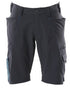 Dark Navy coloured Mascot Workwear Mens Accelerate Shorts on white background 