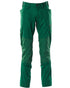 Green coloured Mascot Workwear Mens Accelerate Trousers With Kneepad Pockets on white background 
