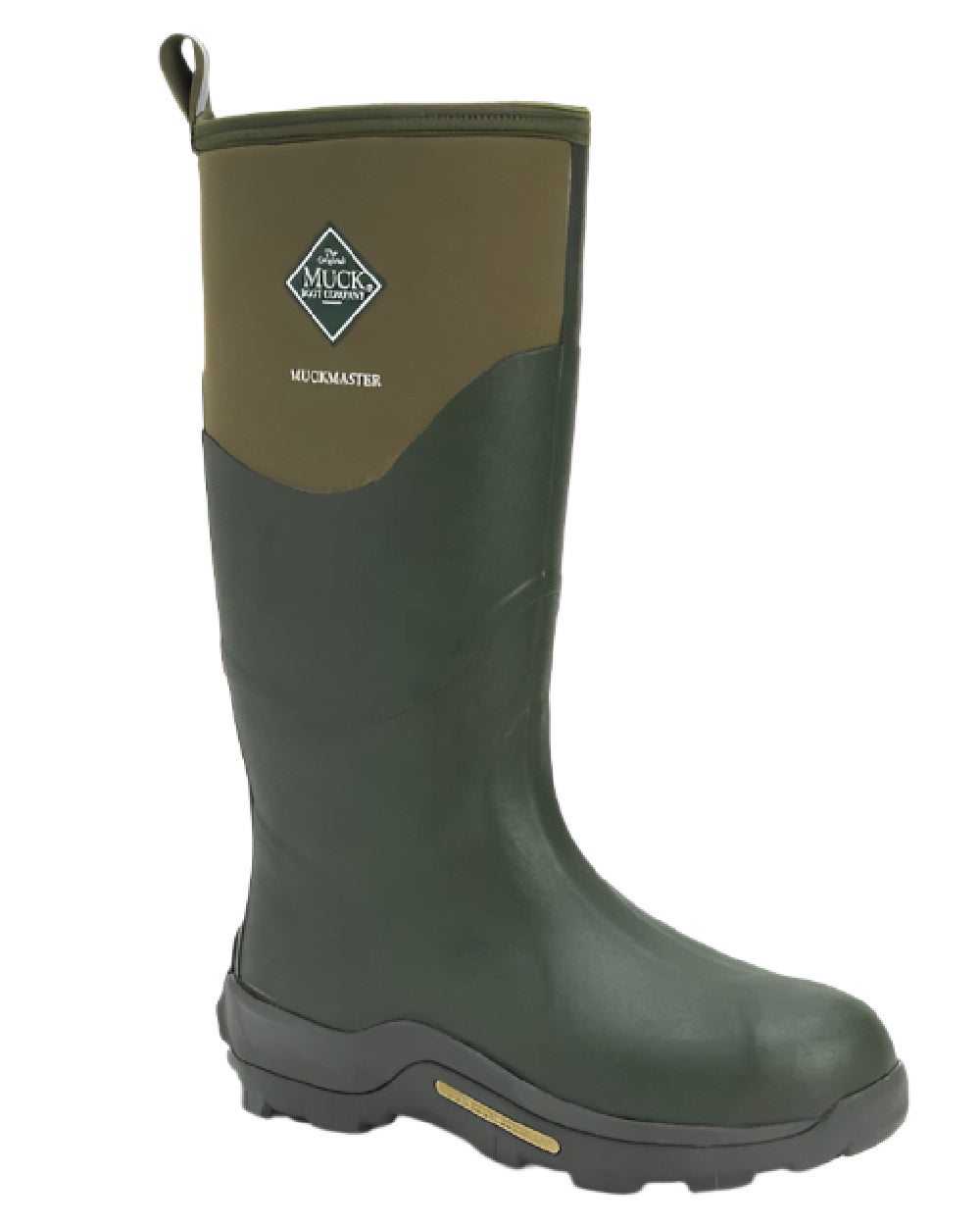 Moss Coloured Muck Boots Muckmaster Tall Boot on white background 