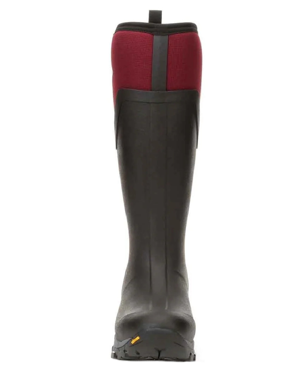 Black Windsor Wine coloured Muck Boots Womens Arctic Ice Tall Wellingtons on white background 