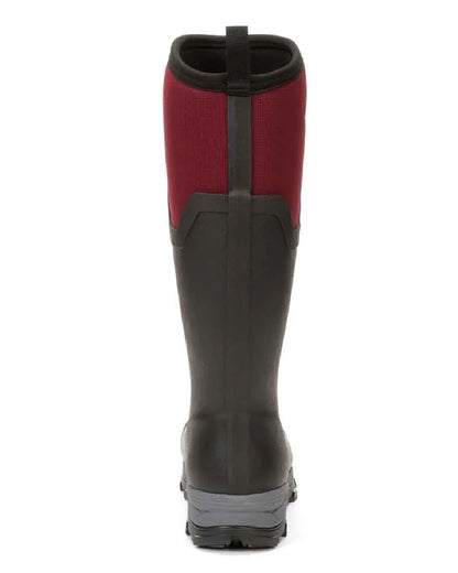 Black Windsor Wine coloured Muck Boots Womens Arctic Ice Tall Wellingtons on white background 