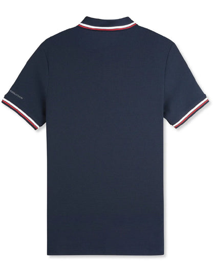 True Navy coloured Musto Mens Evolution Pro Lite Short Sleeved Polo on White background 