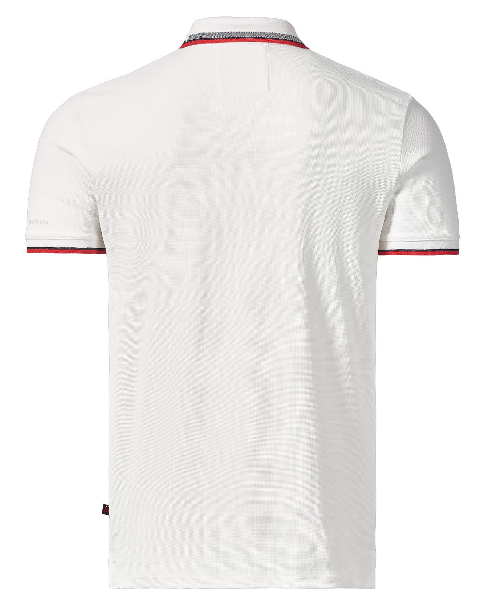 White coloured Musto Mens Evolution Pro Lite Short Sleeved Polo on White background 