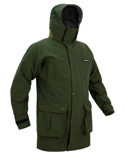 Olive Coloured Swazi Wapiti Xp Jacket On A White Background 