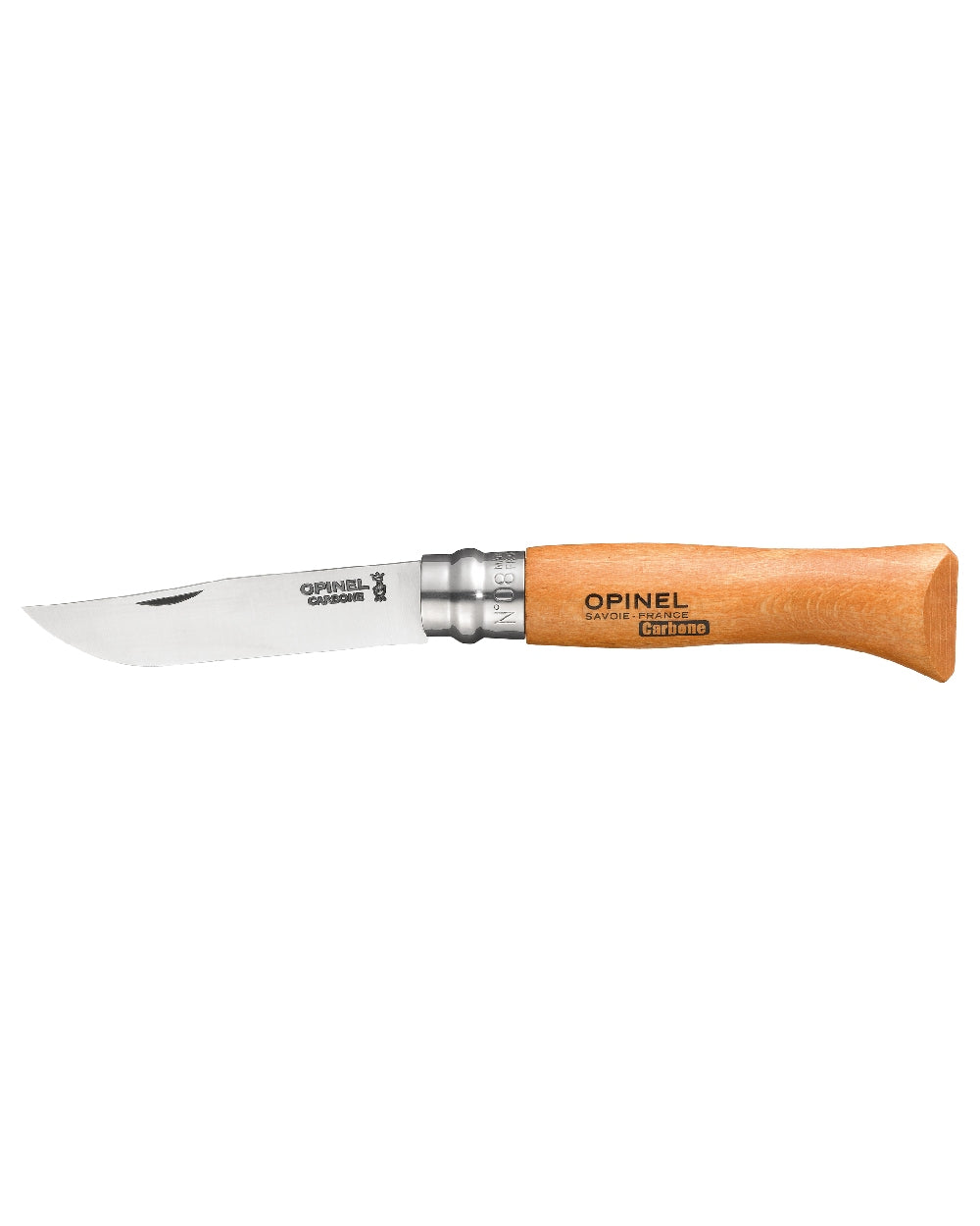 Carbon Steel coloured Opinel Classic Originals Knife on white background 