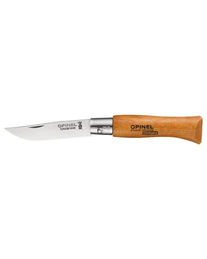 Carbon Steel coloured Opinel Classic Originals Non-Locking Knife on white background 