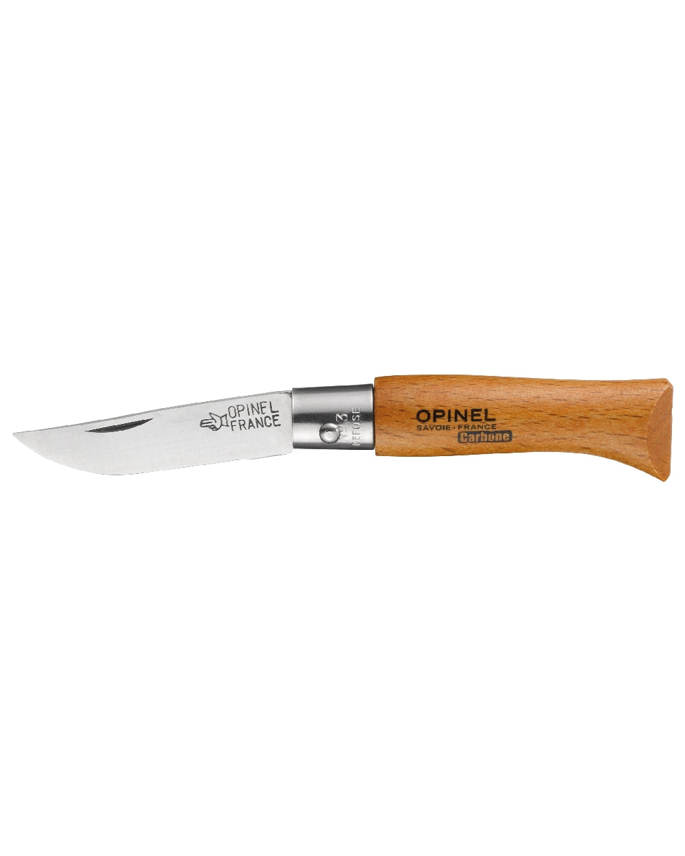 Carbon Steel coloured Opinel Classic Originals Non-Locking Knife on white background 