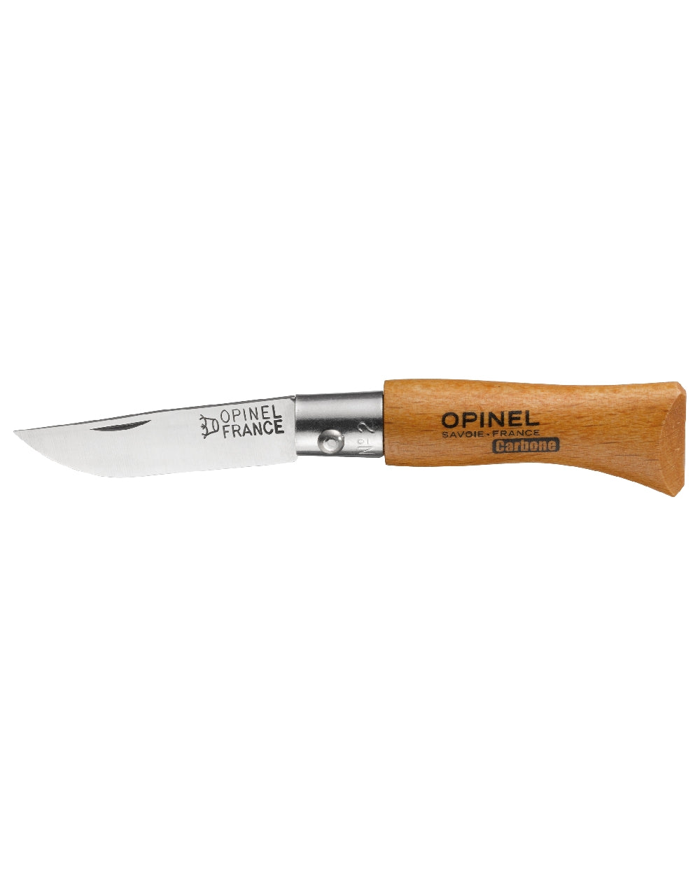 Carbon Steel coloured Opinel Classic Originals Non-Locking Knife on white background 