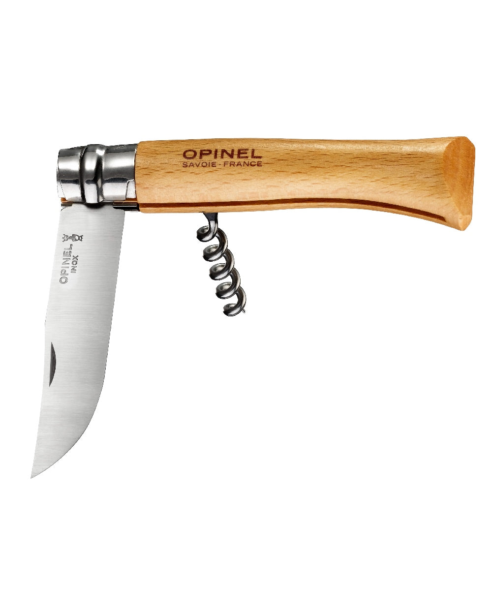 Opinel No.10 Corkscrew Knife on white background