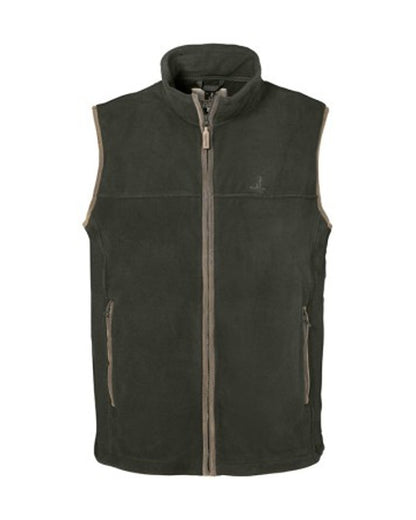 Khaki coloured Percussion Childrens Scotland Gilet on white background 