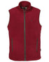 Bordeaux coloured Percussion Scotland Fleece Gilet on white background 