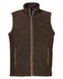 Brown coloured Percussion Scotland Fleece Gilet on white background 