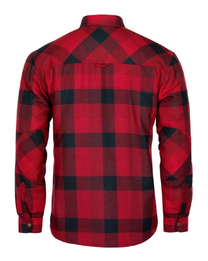 Red Black coloured Pinewood Mens Canada Classic 2.0 Shirt on white background 