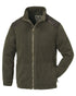 Dark Olive Suede Brown coloured Pinewood Mens Retriever Fleece Jacket on white background 