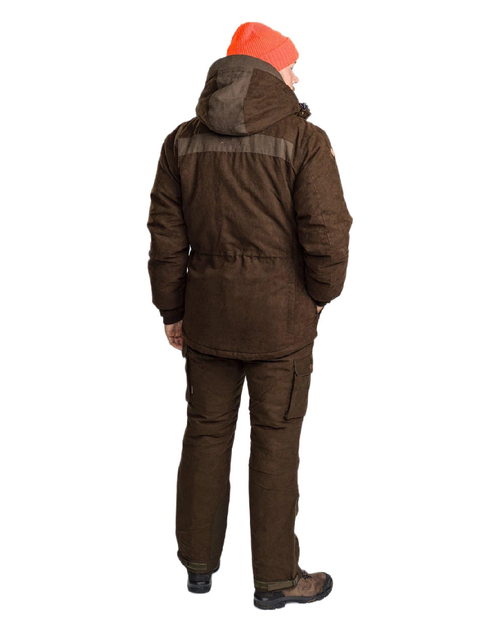 Suede Brown Coloured Pinewood Mens Smaland Abisko 2.0 Hunting Jacket on white background 