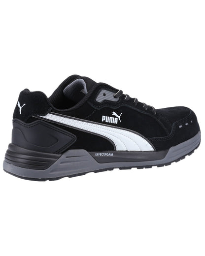 Black Coloured Puma Safety Mens Airtwist Low Safety Shoes S3 ESD on white background 