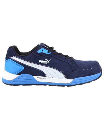 Blue Coloured Puma Safety Mens Airtwist Low Safety Shoes S3 ESD on white background 