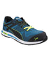 Blue Coloured Puma Safety Mens Blaze Knit Low Safety Shoes S1P on white background 