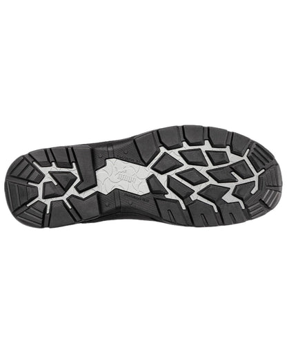 Black Coloured Puma Safety Mens Cascades Mid Safety Shoes S3 on white background 