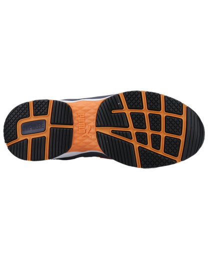 Blue Orange Coloured Puma Safety Mens Chase Low Safety Shoes S1PS on white background 