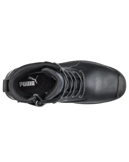 Black Coloured Puma Safety Mens Conquest CTX High Safety Shoes S7S on white background 
