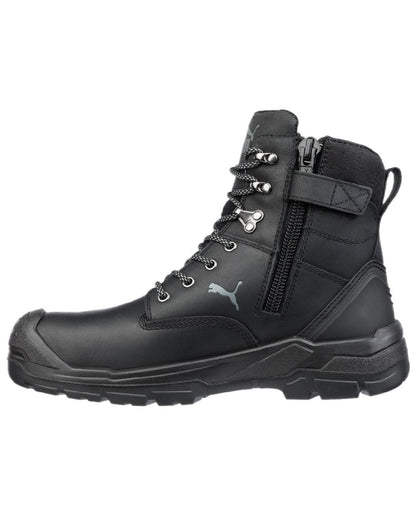 Black Coloured Puma Safety Mens Conquest CTX High Safety Shoes S7S on white background 
