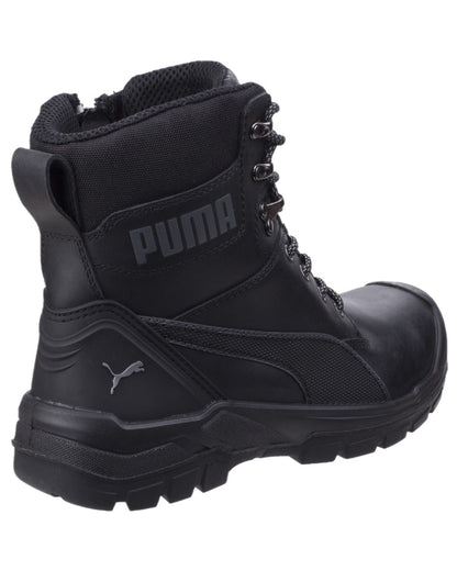 Black Coloured Puma Safety Mens Conquest CTX High Safety Shoes S7S on white background 