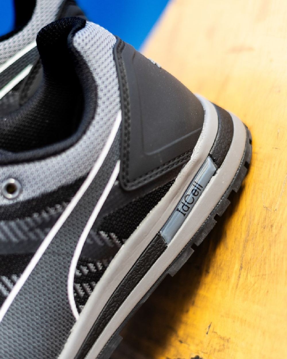 Black Coloured Puma Safety Mens Elevate Knit Low Safety Shoes S1P ESD on outdoor background 