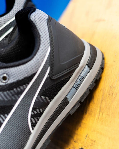Black Coloured Puma Safety Mens Elevate Knit Low Safety Shoes S1P ESD on outdoor background 