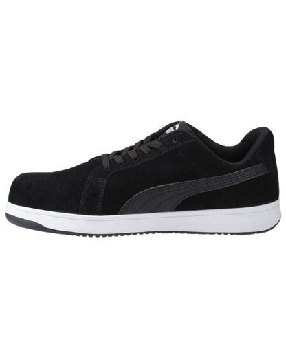 Black Coloured Puma Safety Mens Iconic Low Safety Shoes on white background 