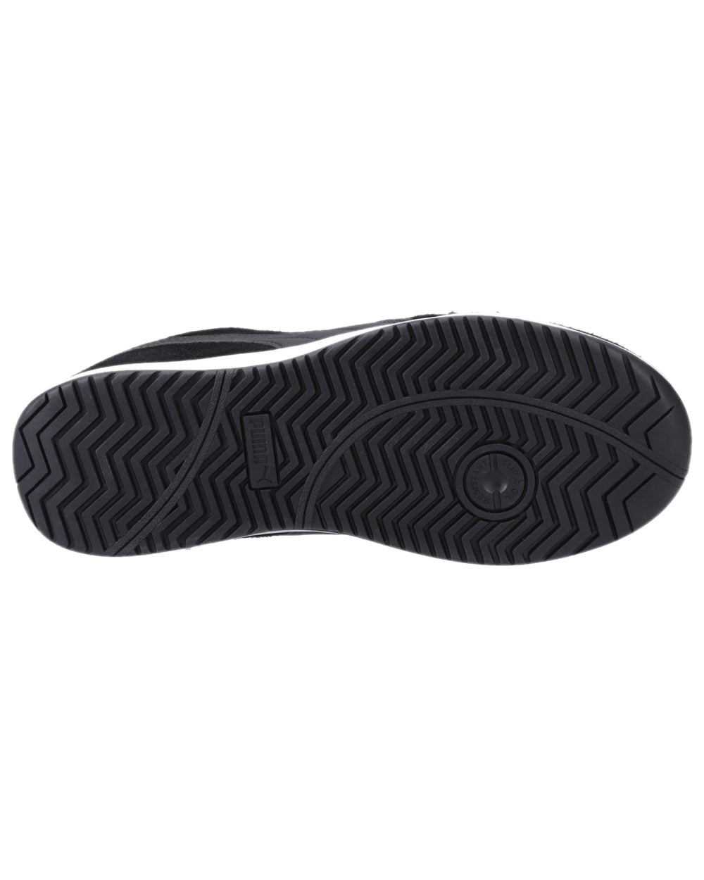 Black Coloured Puma Safety Mens Iconic Low Safety Shoes on white background 