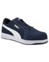 Navy Coloured Puma Safety Mens Iconic Low Safety Shoes on white background 