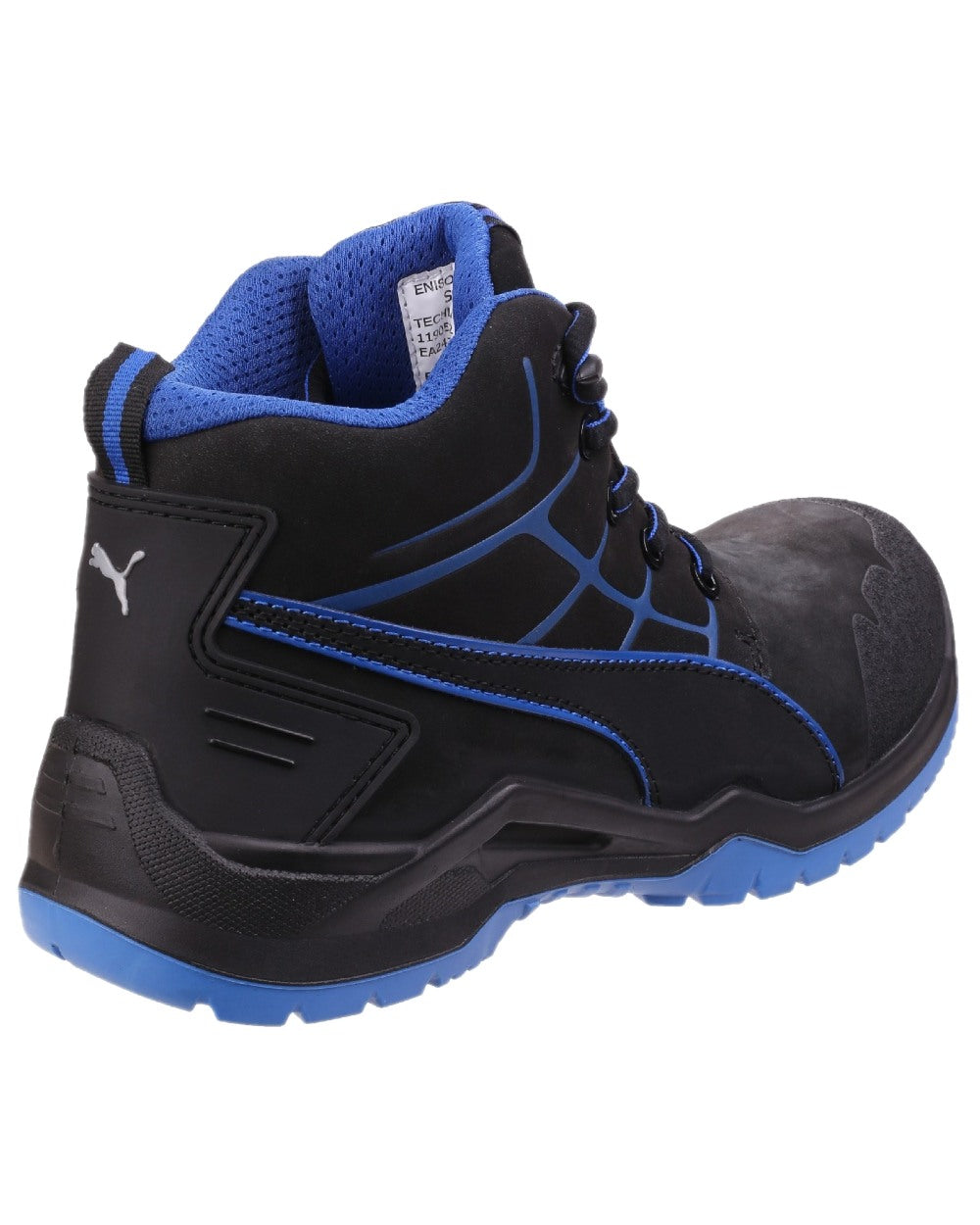 Blue Coloured Puma Safety Mens Krypton Mid Safety Shoes S3S ESD on white background 