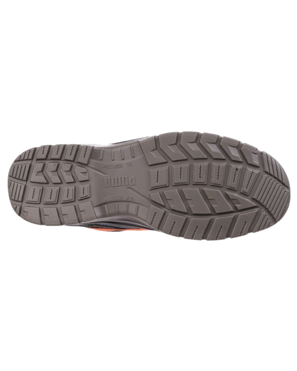 Orange Coloured Puma Safety Mens Omni Flash Low Safety Trainers on white background 