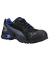 Black Coloured Puma Safety Mens Rio Low Safety Shoes on white background 
