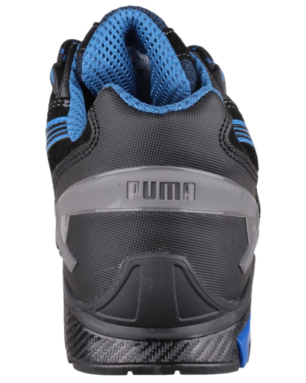 Black Coloured Puma Safety Mens Rio Low Safety Shoes on white background 