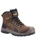 Brown Coloured Puma Safety Mens Sierra Nevada Mid Safety Shoes on white background 