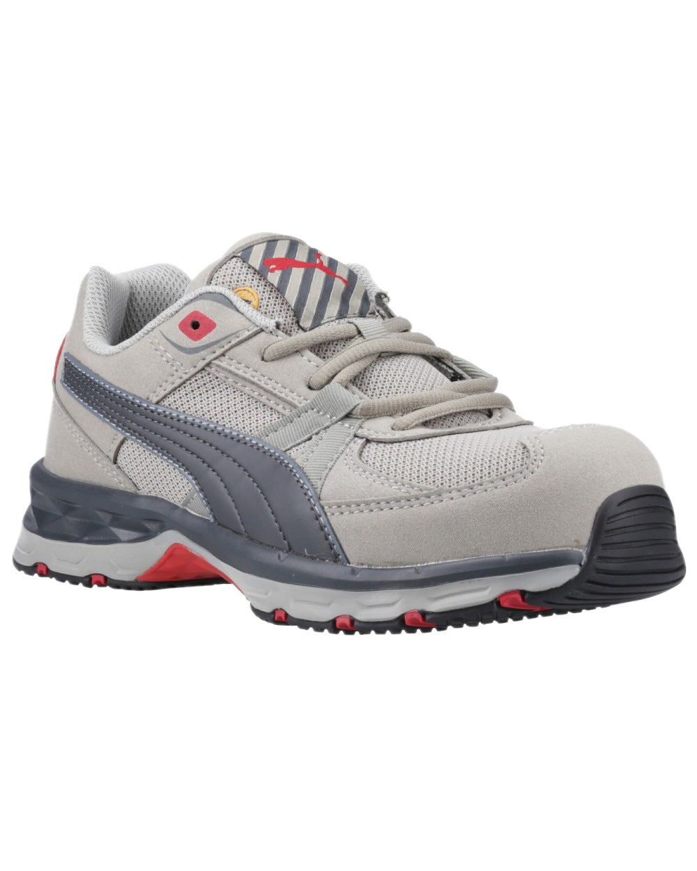 Grey Coloured Puma Safety Mens Vanti Low Safety Shoes S1PS on white background 
